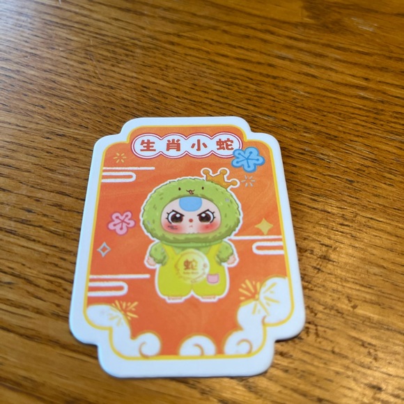 Baby Three Chinese Zodiac The Snake movable eyes open box but new Confirmed - Picture 2 of 7